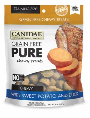 Canidae's treats for dogs with Sweet Potato and Duck